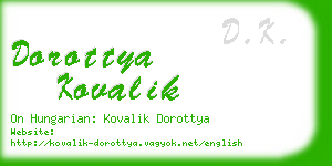 dorottya kovalik business card